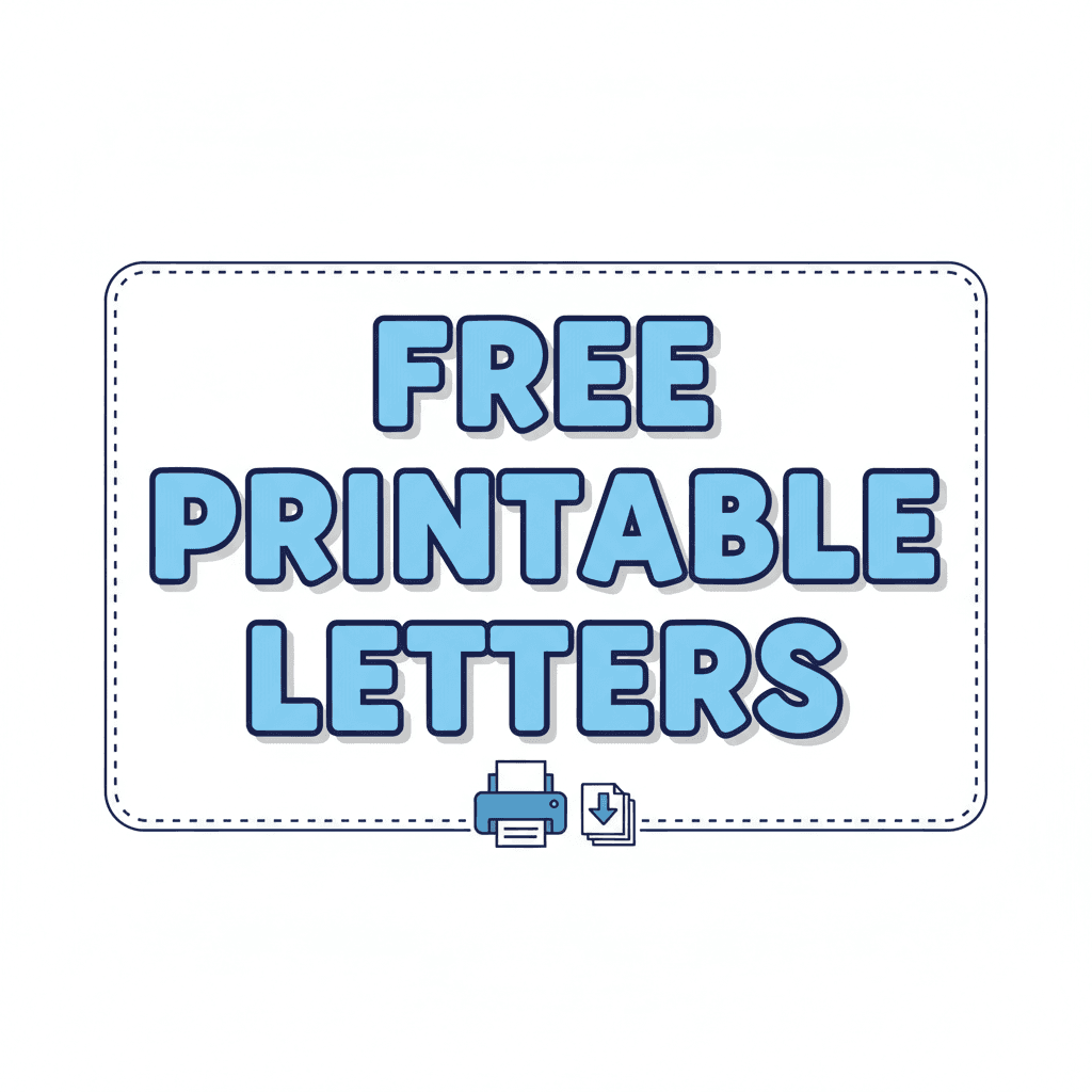 AI Generated: free printable letters