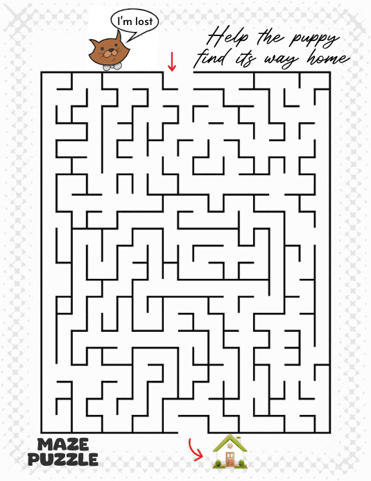 Maze puzzle template | PosterMyWall