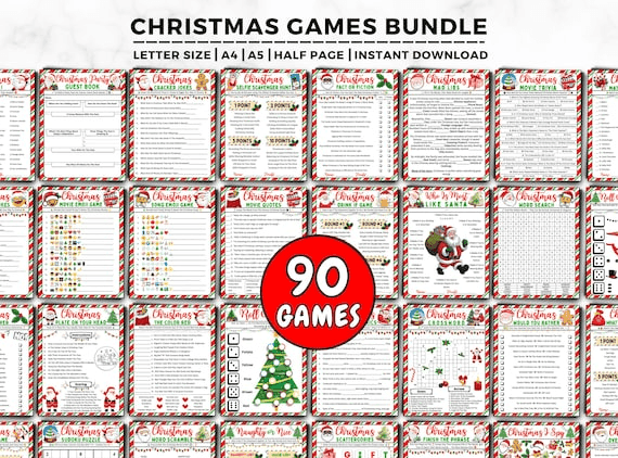 Christmas Games Bundle, 90 Christmas Party Games for Adults and ...
