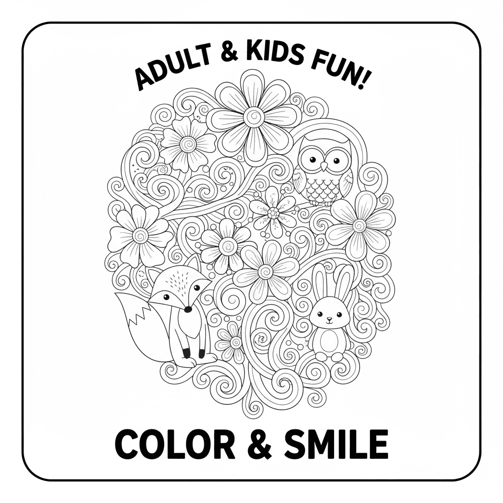 AI Generated: adult coloring pages printable free