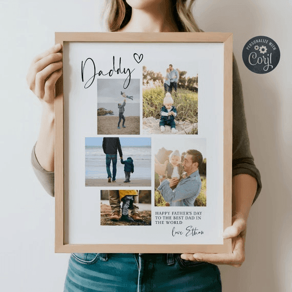 Father's Day Photo Gift Template, Printable Dad Birthday Picture ...