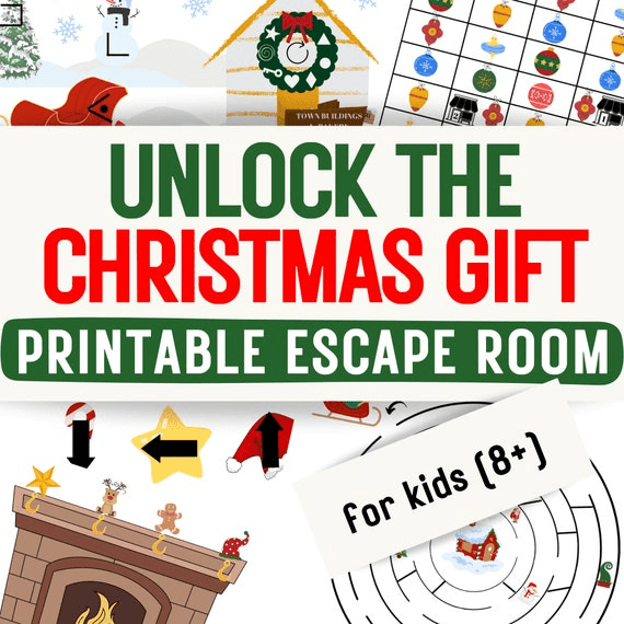 Christmas Escape Room for Kids and Gift Reveal – Printable Holiday ...