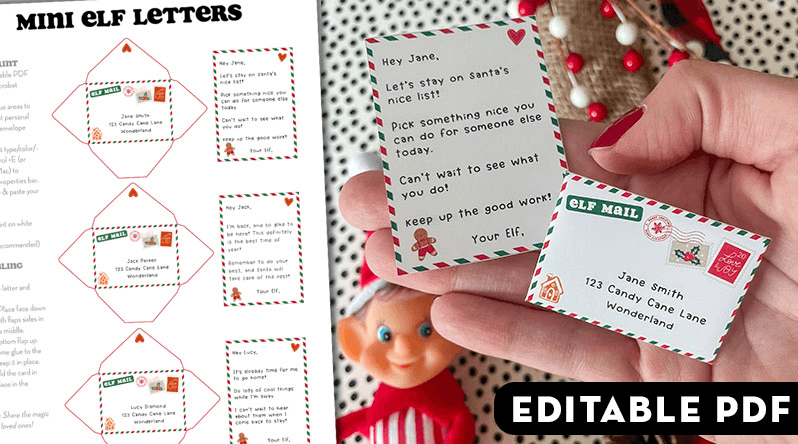 Free Printable Mini Elf Letters - Lovely Planner