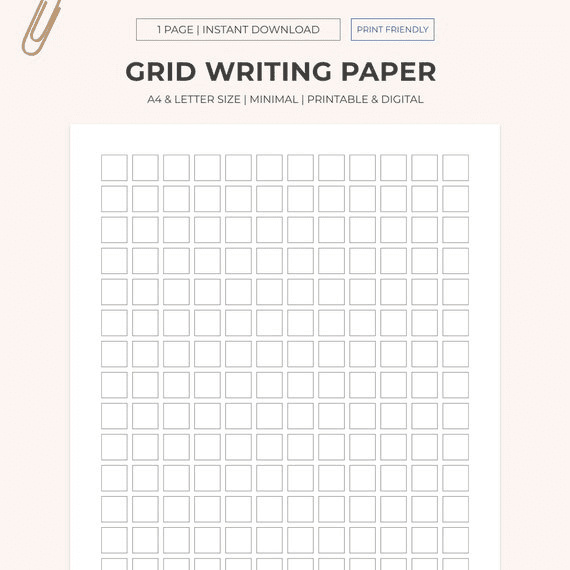 Printable & Digital Grid Writing Paper | Kong Ge Manuscript Paper ...