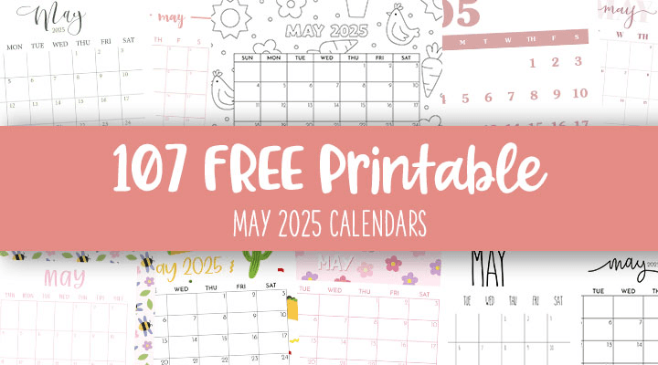 May 2025 Calendars - 107 FREE Printables | Printabulls