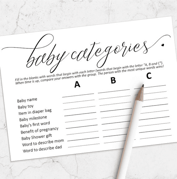 Printable Baby Shower Games, Fun Baby Shower Games, Baby Shower ...