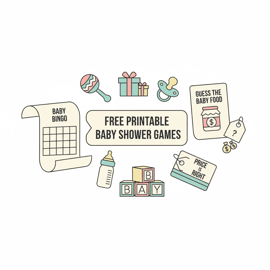 AI Generated: free printable baby shower games