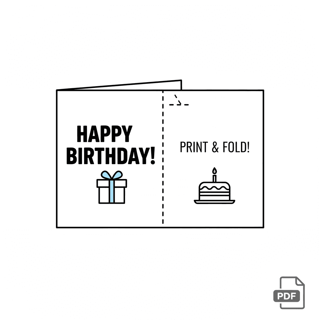 AI Generated: free printable birthday card