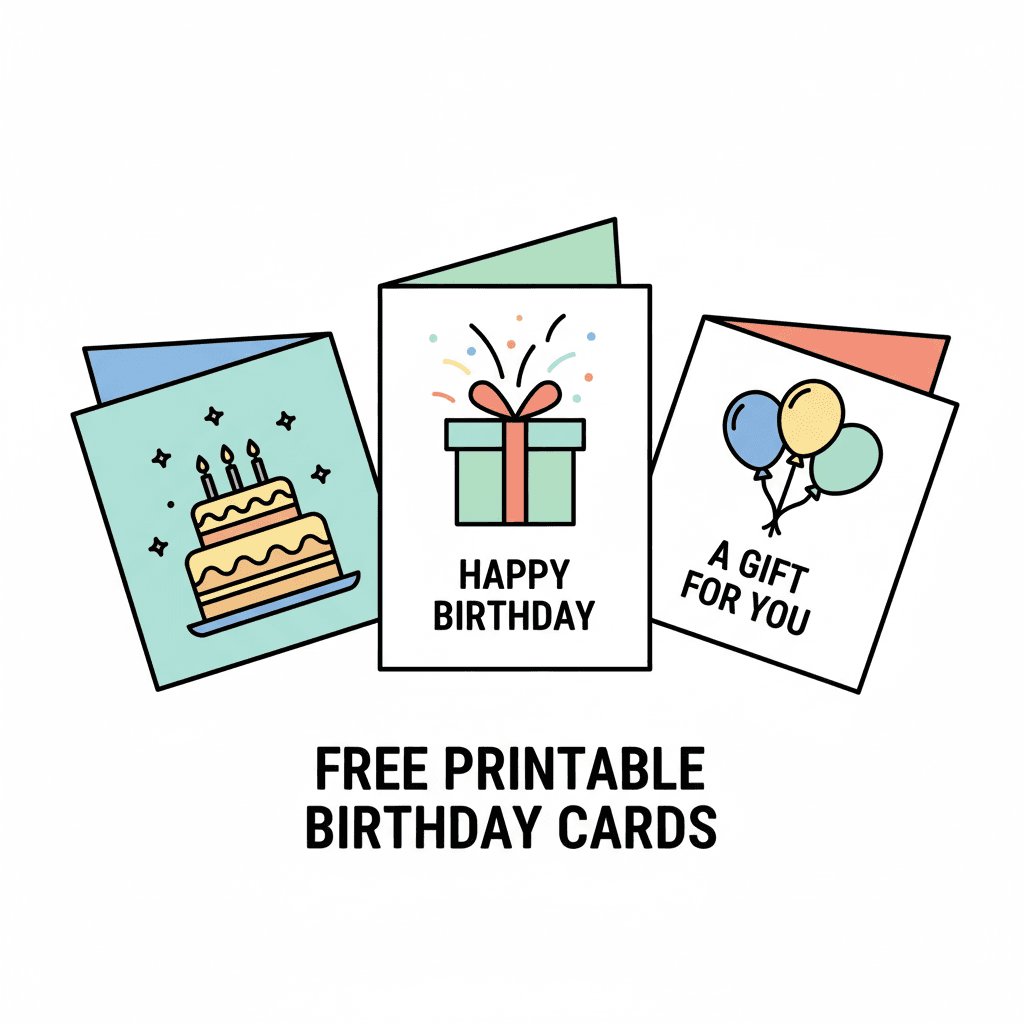 AI Generated: free printable birthday cards