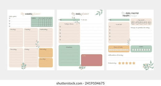 4+ Thousand Weekly Health Planner Royalty-Free Images, Stock ...