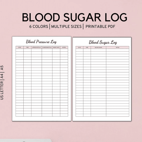 Diabetic Log Books Free Log Printable, Tracker Editable Printable ...