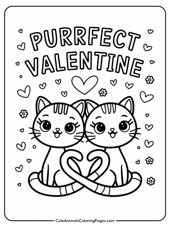 Kawaii Valentine Coloring Pages (10 Free Printable PDF Pages ...