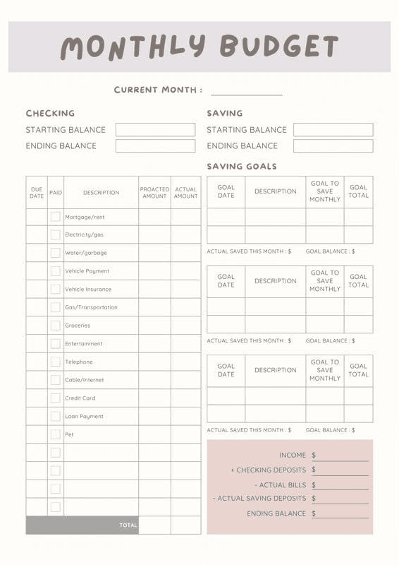 Free customizable finance planner templates | Canva