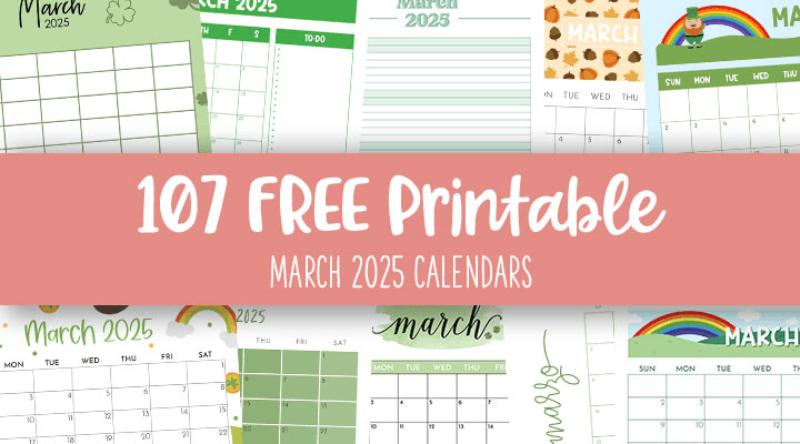March 2025 Calendars - 107 FREE Printables | Printabulls