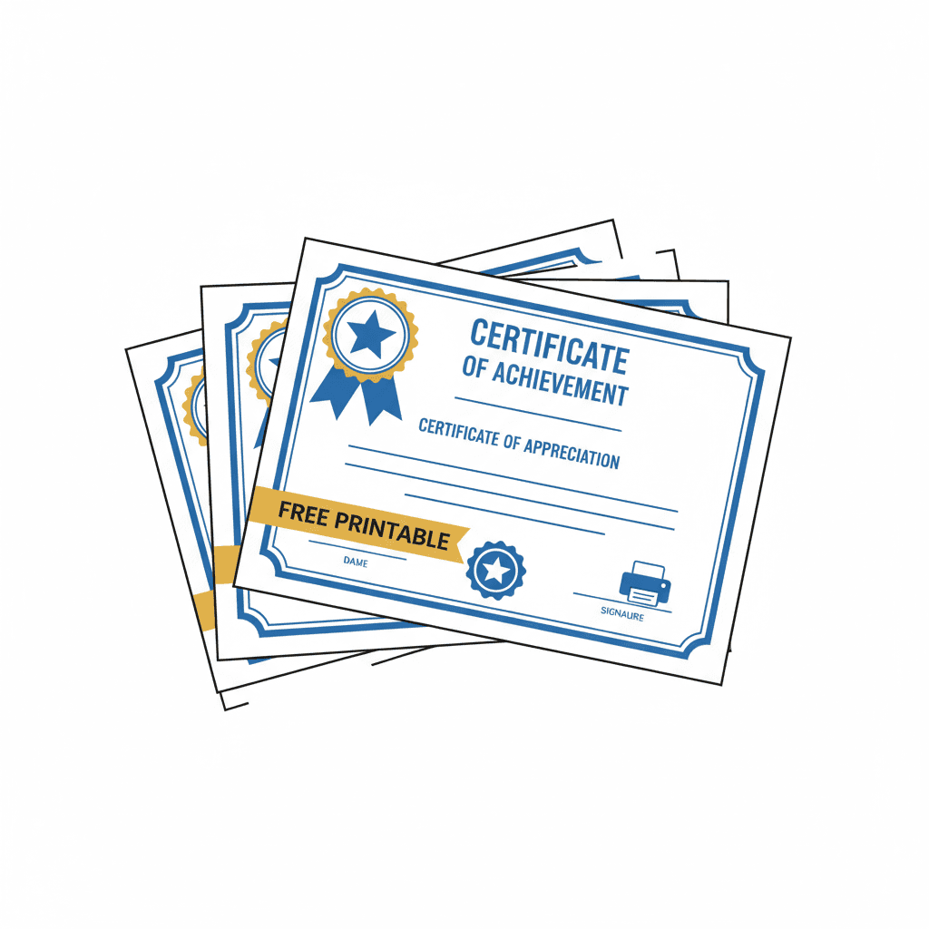 AI Generated: free printable certificates
