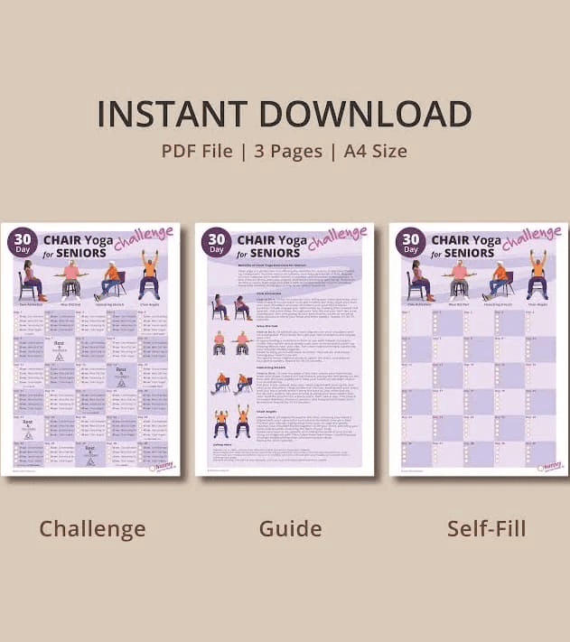 30 Day Chair Yoga For Seniors Challenge | Chair Exercise Guide I ...