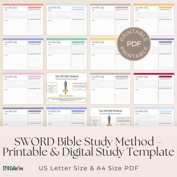 SWORD Bible Study Template: Printable & Digital (US Letter, A4) - Etsy