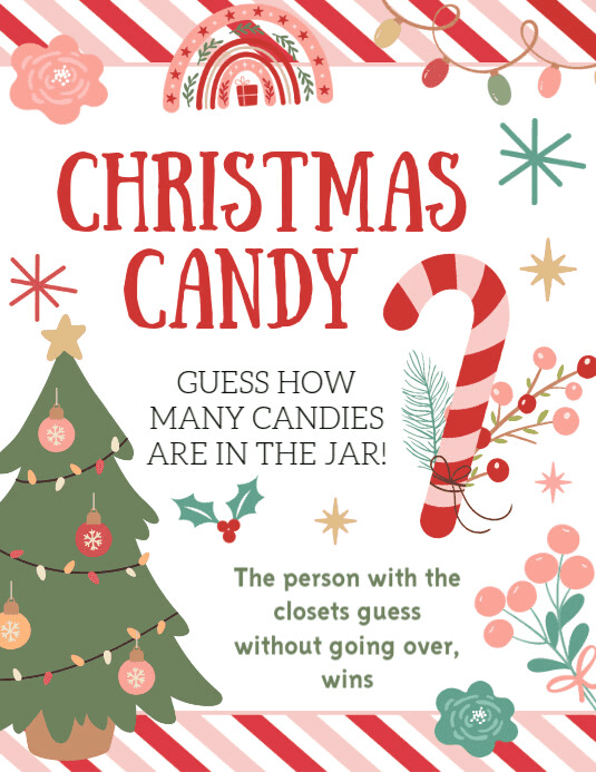 PRINTABLE Christmas Candy Guessing Game, Printable Candy Guessing ...