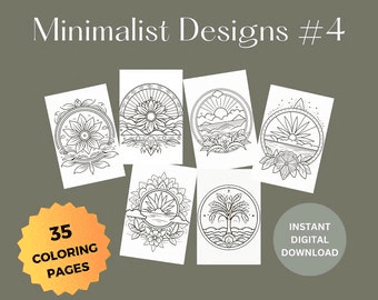 Minimalist Coloring Book #3 for Adults and Children | Printable ...