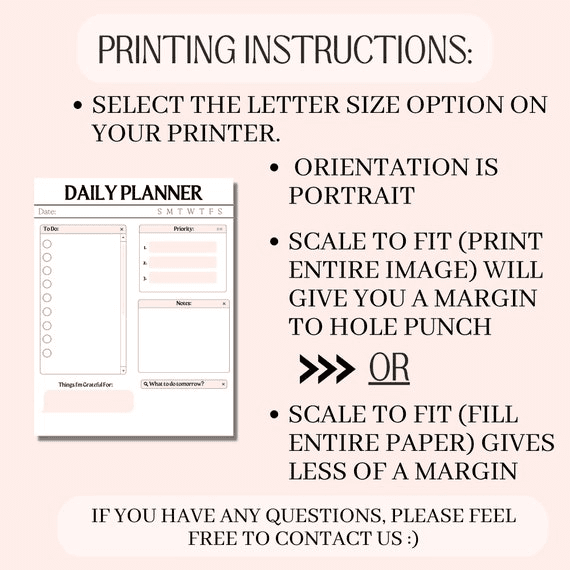 Printable Daily Planner | Digital Daily Planner | Daily Planner ...