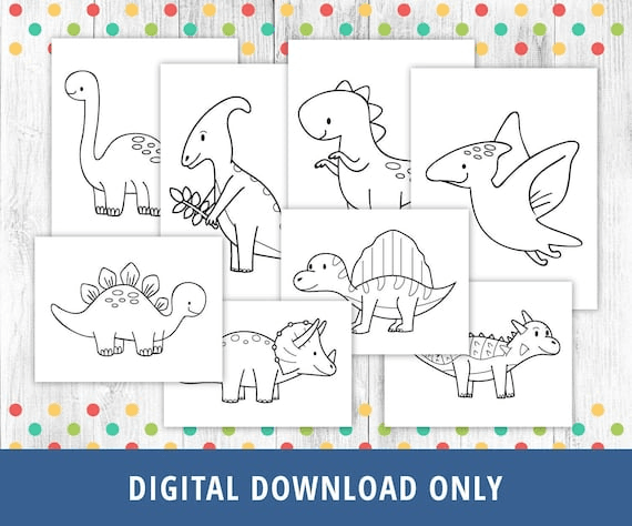 Dinosaur Coloring Pages, Baby Dinosaur Printables, Dinosaur Games ...