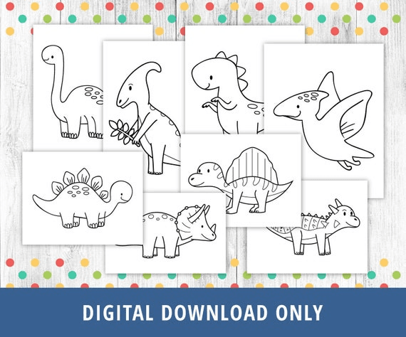 Dinosaur Coloring Pages, Baby Dinosaur Printables, Dinosaur Games ...