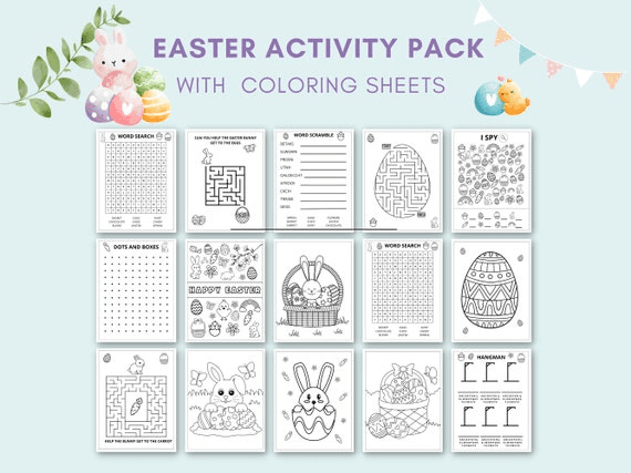 Easter Activity Printable, Easter Games, Easter Word Search ...