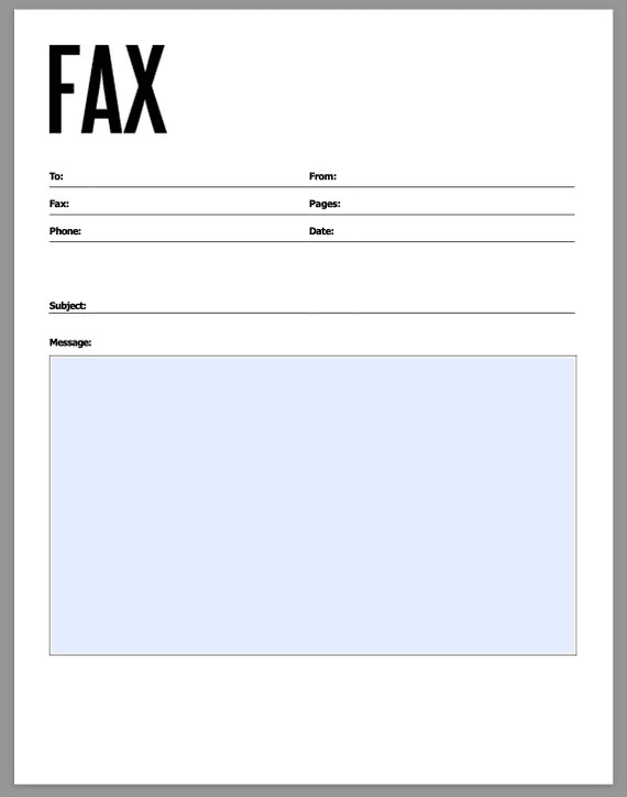 Professional Fax Cover Sheets | Printable Templates for Business ...