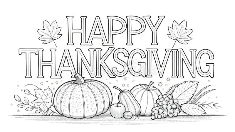 Happy Thanksgiving Line Stock Illustrations – 5,913 Happy ...