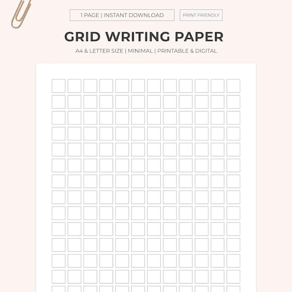 Printable & Digital Grid Writing Paper | Kong Ge Manuscript Paper ...