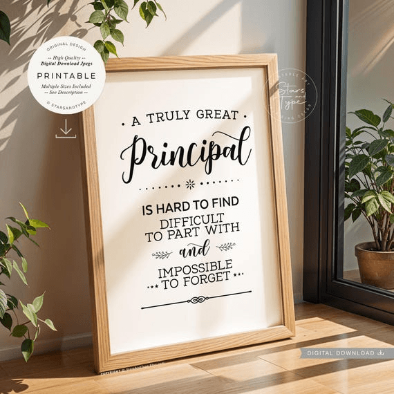 A Truly Great Principal is Hard to Find, PRINTABLE Art, Teacher ...