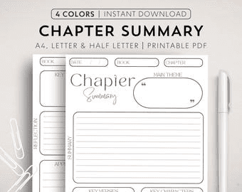 Bible Study Printable Bible Chapter Summary Bible Study Goodnotes ...