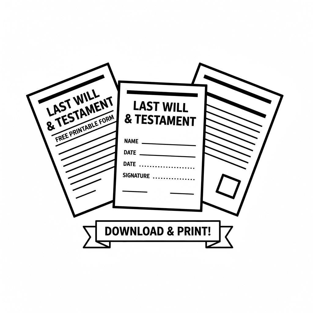 AI Generated: free printable last will and testament blank forms