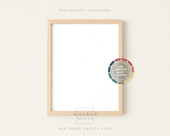 8.5x11 Frame Mockup: Color Changeable Wall! Perfect for US Letter ...