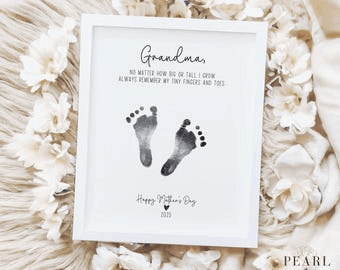 PRINTABLE First Mother's Day Handprint Footprint Art, Personal New ...