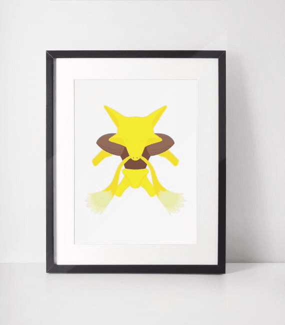 ALAKAZAM | Minimalist Print | Portrait | Poster | Printable Wall ...