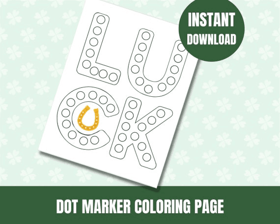 St Patrick's Dot Marker Page for Preschoolers. St Patrick's Day ...