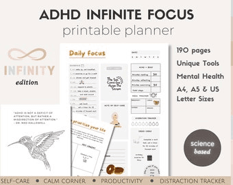 ADHD Planner: Science-based Adult Journal, Self-care (printable ...