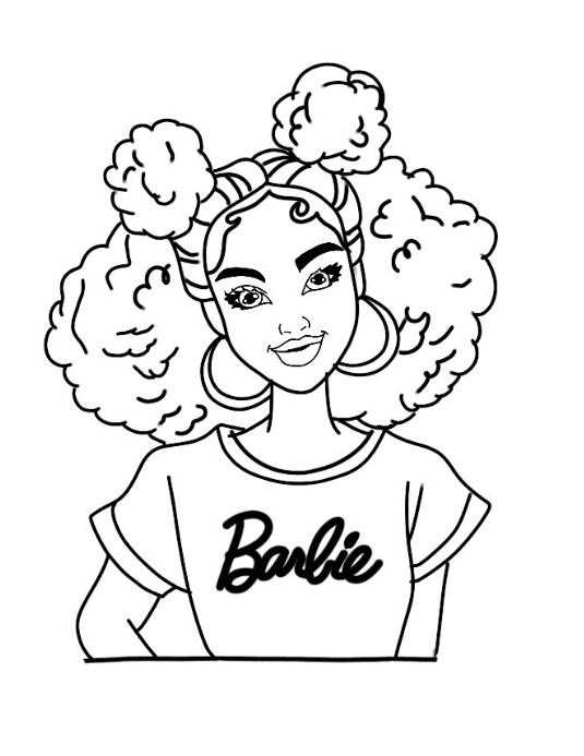 Black | Barbie | Coloring Sheet Template | PosterMyWall
