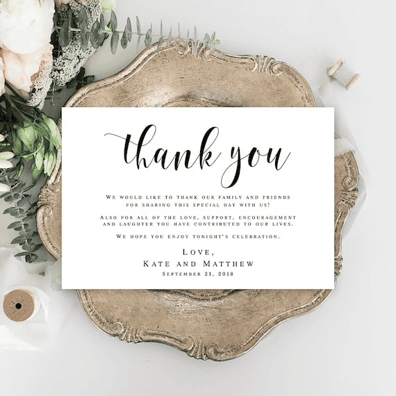 Wedding Thank You Letters Instant Download Editable Templates ...
