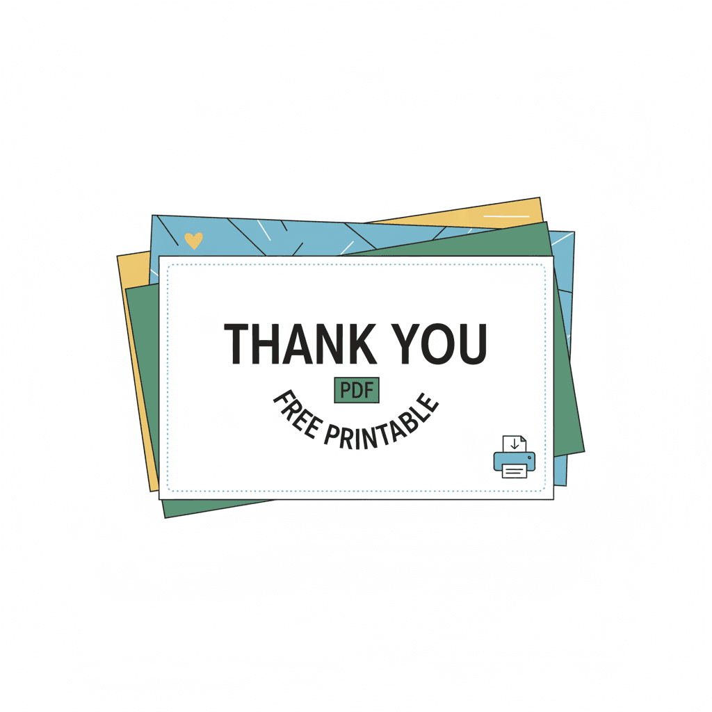 AI Generated: free printable thank you cards pdf