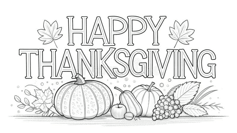 Happy Thanksgiving Line Stock Illustrations – 5,913 Happy ...