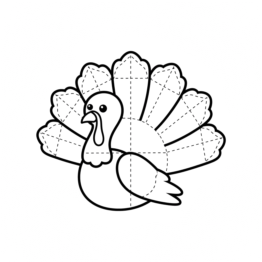 AI Generated: free printable turkey template