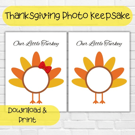 Thanksgiving Turkey Photo Frame, First Thanksgiving Keepsake, Our ...