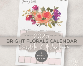 2025 Personalized Photo Calendar Template, Custom Monthly Pages ...