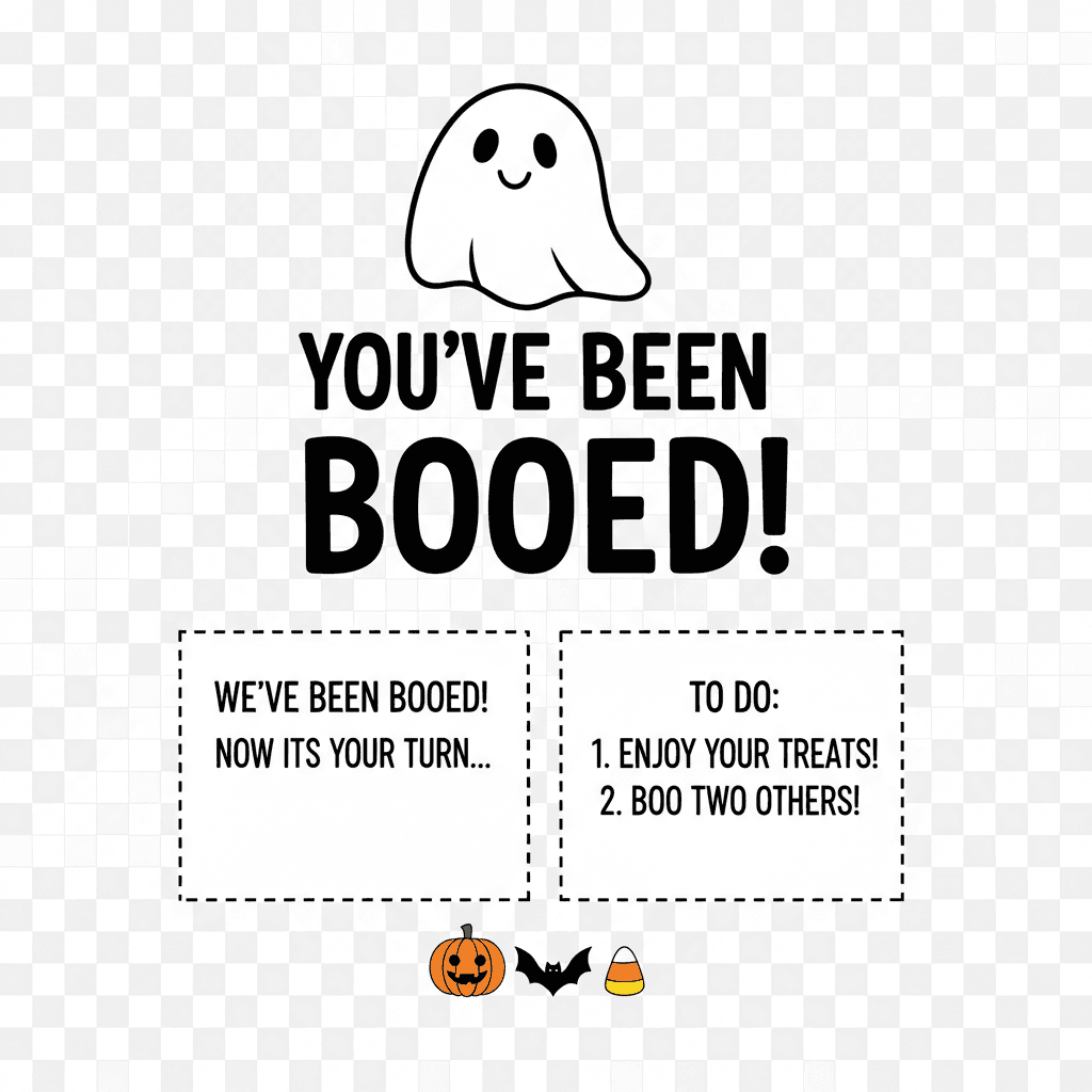 AI Generated: free printable you've been booed printable
