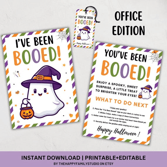 Office You've Been Booed Sign, I've Been Booed Coworker Edition ...