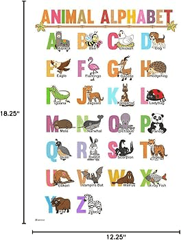 Amazon.com: Laminated Classroom Alphabet Poster Chart Teacher ...