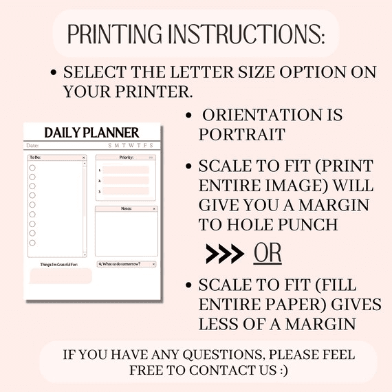 Printable Daily Planner | Digital Daily Planner | Daily Planner ...