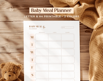 Baby's First Foods Tracker: Printable Food Log, Letter and A4 PDF ...
